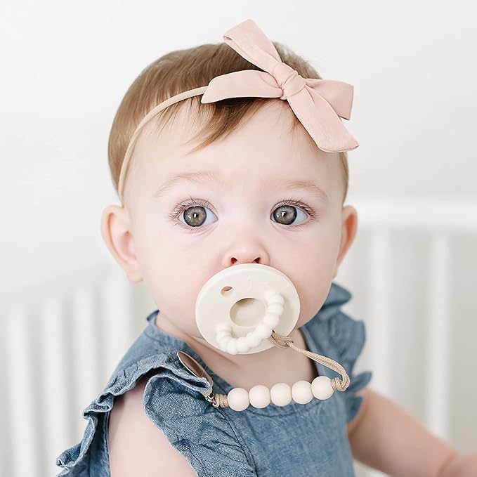 Ryan & Rose Cutie PAT Pacifier Teether (Stage 1, Ivory)