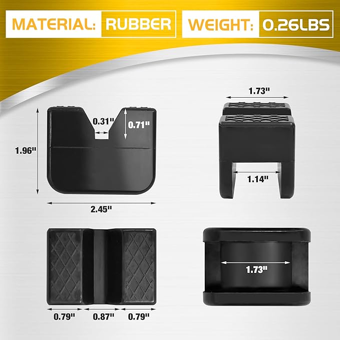 TONDA Jack Stand Pads 2 Pack and Floor Jack Rubber Pad 2 Pack