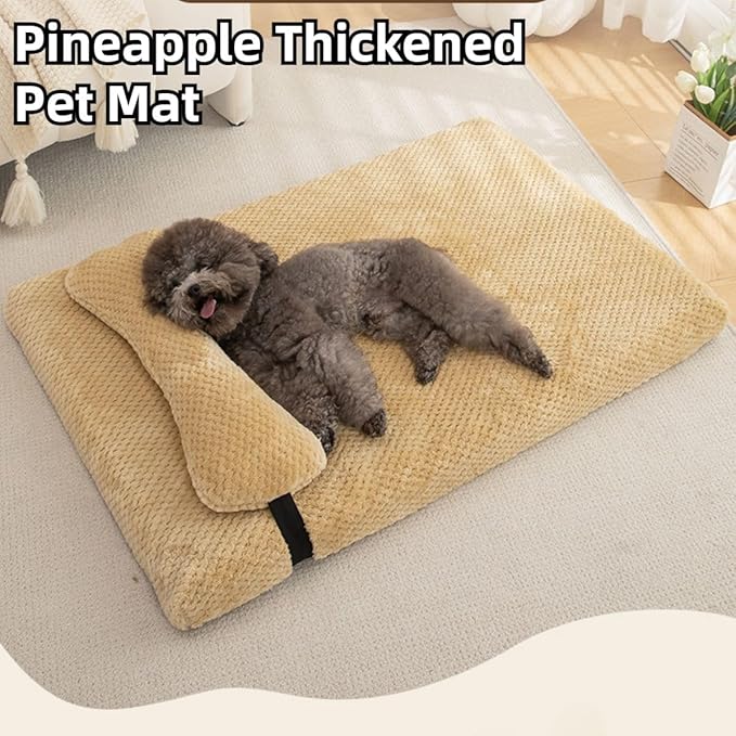 Dog Bed for Small Medium Large Dogs, Dog Mattress with Removable Pillow for Crate Kennel, Sofa Dog Bed, Super Soft Pet Bed for Dogs and Cats, Pet Beds & Furniture (Pink,Large)