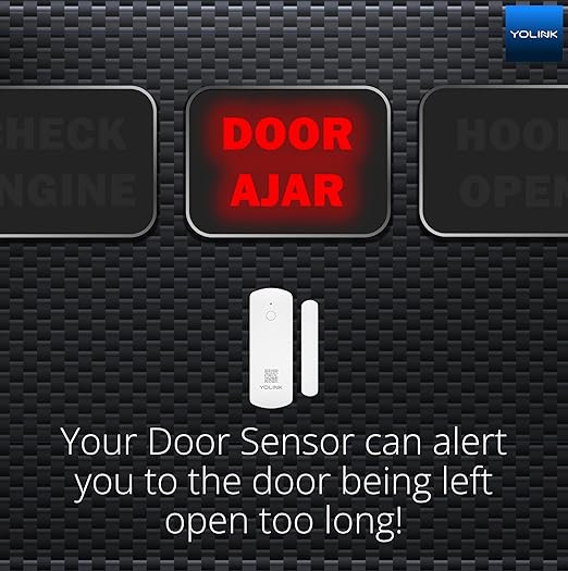 YoLink LoRa Smart Door & Window Sensor: Up to 1/4 Mile Open-Air Range, Door Left-Open Reminders, up to 5 Year Battery Life, Alexa, IFTTT, Home Assistant, Home Security, Hub Required