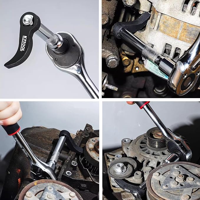 3 Pcs Pry Bar Wrench Adaptor Head, 2025 New Crowbar Adapter Head Tool, Half Shaft Removal Car Repairing Tools with Extension Bar for Tight Spaces, 1/2" D 4pt & 8pt Profile