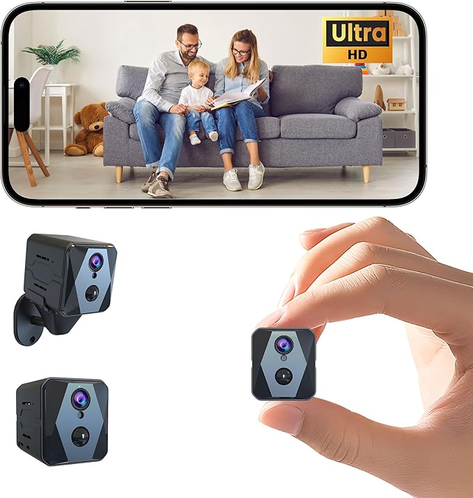 Indoor Camera, 4K Security Camera, Wireless Camera with 100-day Standby Time, Real-Time Recording, AI Motion Detection, Support Cloud & TF Storage, Auto Night Vision, Cameras for Home Security