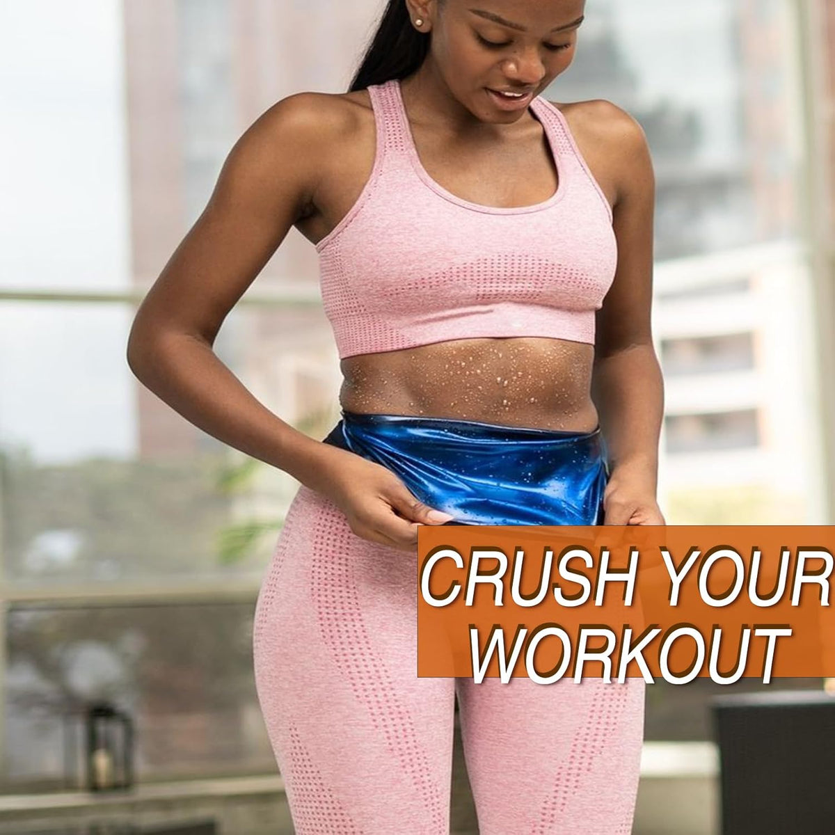 Skiennix Waist Trainer - Sweat Trimmer Belt for Women | Sauna Slimming & Lower Belly Fat Reduction