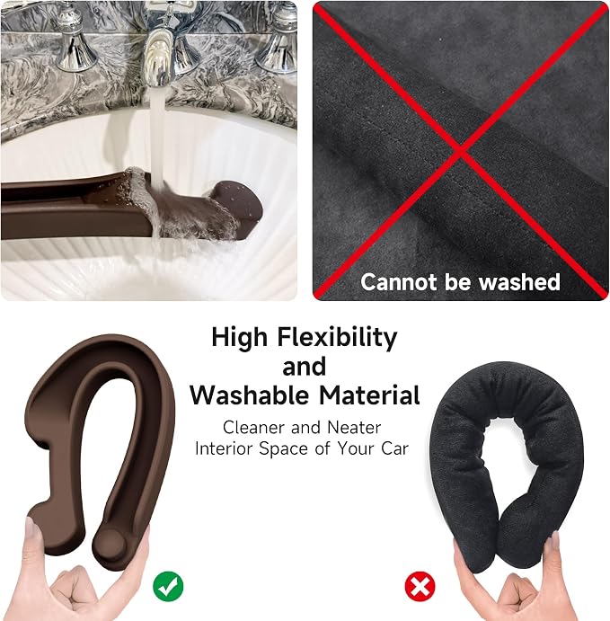 Car Seat Gap Filler Set of 2, 3IN1 Seat Side Gap Filler Plug with Storage Slot & Hook Function, Soft Foam Universal Fit Car SUV Truck Fill Gap Between Seats Console Organizer���Narrow Dark brown���