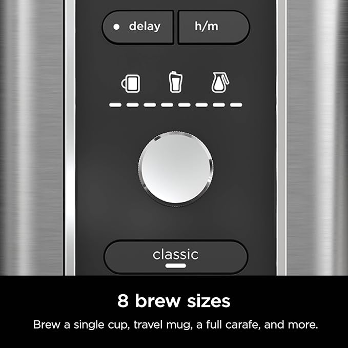 Ninja Hot & Iced XL Coffee Maker with Rapid Cold Brew, Black, CM371 | 4 Brew Styles, 8 Sizes Small Cup to Travel Mug, Single-Serve Coffee Brewer, 12-Cup Carafe, Removable Reservoir