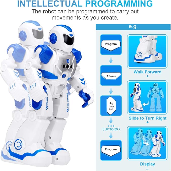 KingsDragon Robots Toy for Kids, RC Robot Gesture Sensing Toy | Interactive Walking Singing Dancing Robot Birthday Presents for Boys Girls Age 6 7 8 9 10 11 12 Years Old