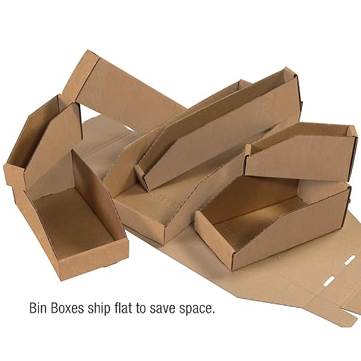 Box USA BBINBIN69K Open Top Bin Boxes, 6" x 9" x 4 1/2", Kraft (Pack of 25)