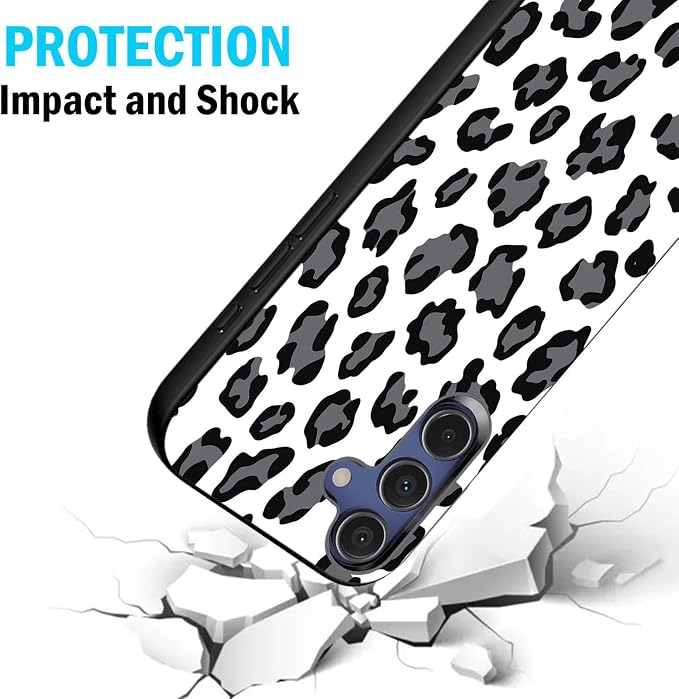 Designed for Galaxy A17 5G Phone Case,Slim Silicone Shockproof Protective Case for Galaxy A17 5G 6.7 inch,Leopard Print