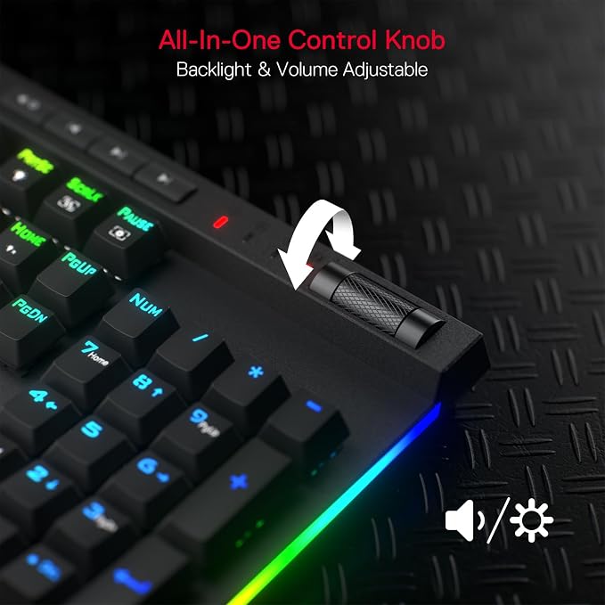 Redragon K580 PRO Wireless RGB Gaming Keyboard, Macro G Keys & Media Wheel | 0 Delay Tri-Mode, 5 On-Board Combo Keys, Ready for MMO & MOBA Play, 0-Delay Tri-Mode for Multiple Devices, Swap-Ready Socket
