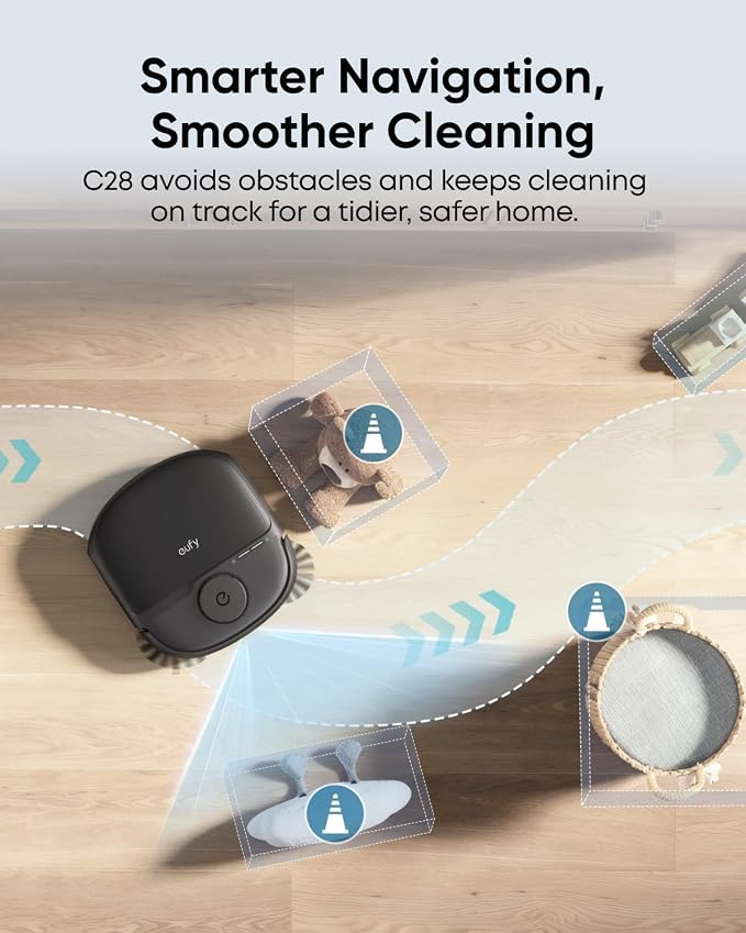 eufy C28 Robot Vacuum and Mop Combo, 15,000 Pa, HydroJet Roller Mop | Upgraded from X10 Pro, Zero-Tangle for Pet Hair, Auto Mop Washing&Drying, Self-Emptying&Refilling 2026 New