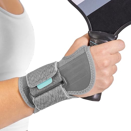 BraceAbility Wrist Support for Men and Women - Tennis and Pickleball Wrist Brace, Sports Injury Relief, Sprained Wrist Recovery, Tendonitis Support, Cycling, Volleyball, Golf - Right Hand (Large)