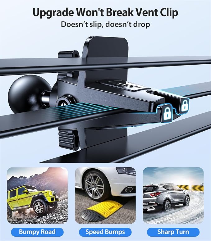 VICSEED for MagSafe Car Mount [Upgraded Strongest Magnet Power] Magnetic Phone Holder for Car Vent 360 Adjustable Magnetic Car Phone Holder Mount for iPhone 17 Air Pro Max 15 14 13 12 Plus Mini, Blue