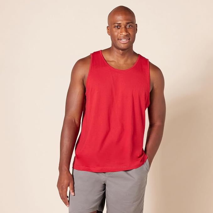 Amazon Essentials Men's Active Quick Dry Tech Stretch Moisture Wicking Lightweight Gym Tank Top