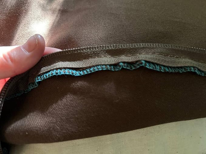 Organic Cotton Canvas Dog Bed: Removable Cover, Natural Fill - Made in USA (Dark Brown, Large 35" x 8" inches)