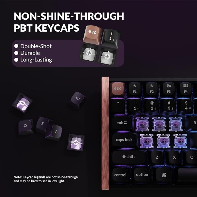 Keychron K2 HE Rapid Trigger Wireless Magnetic Custom Keyboard | QMK Launcher 2.4 GHz & Bluetooth, Hall Effect Gateron Double-Rail Magnetic Switch for Mac Windows Linux (Aluminum + Wood)