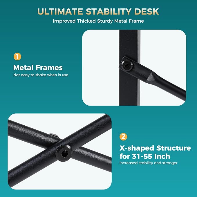 OLIXIS 40 Inch Computer Office Desk for Small Spaces, Writing Gaming Work Desk Modern Study Table with Storage Bag & Headphone Hook Home Bedroom, Black | Metal Frame, Writing Gaming Work, Home Bedroom, Easy Assembly, Sturdy Design, Black