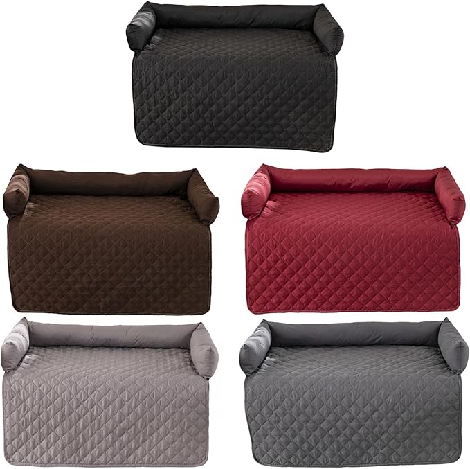Dog Bed Cover & Couch Protector - Anti-Slip & Waterproof Pet Pad, Cozy Nest for Dogs, Ideal for Sofa, Bed & Car Seat Cushion - Furniture Protector Coffee 2XL