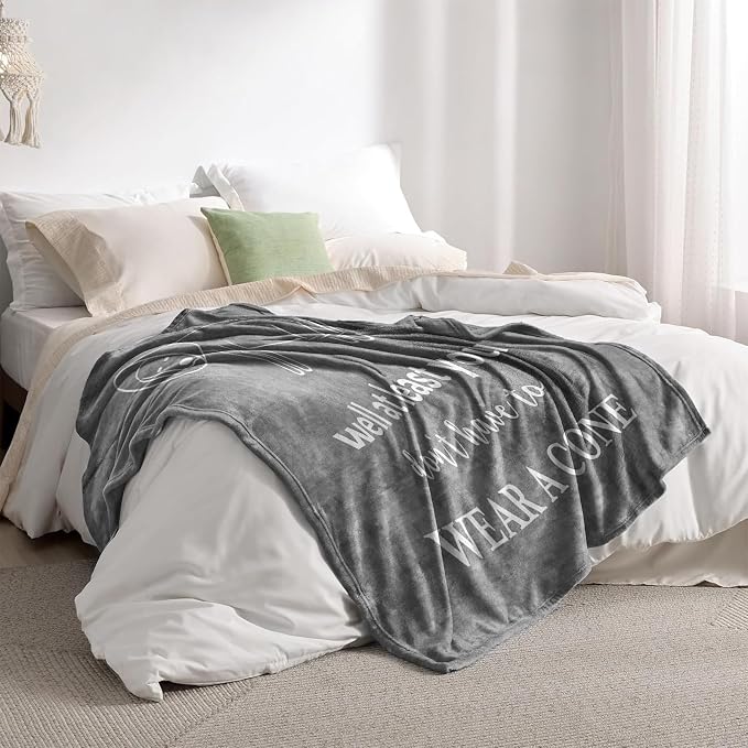 Get Well Gifts for Men/Women, Get Well Gifts After Surgery, Gift for Recovery After Surgery, GetWellSoon/Feel Better Gift for Women/Men/Teenage Boys Throw Blanket 60" x 50"