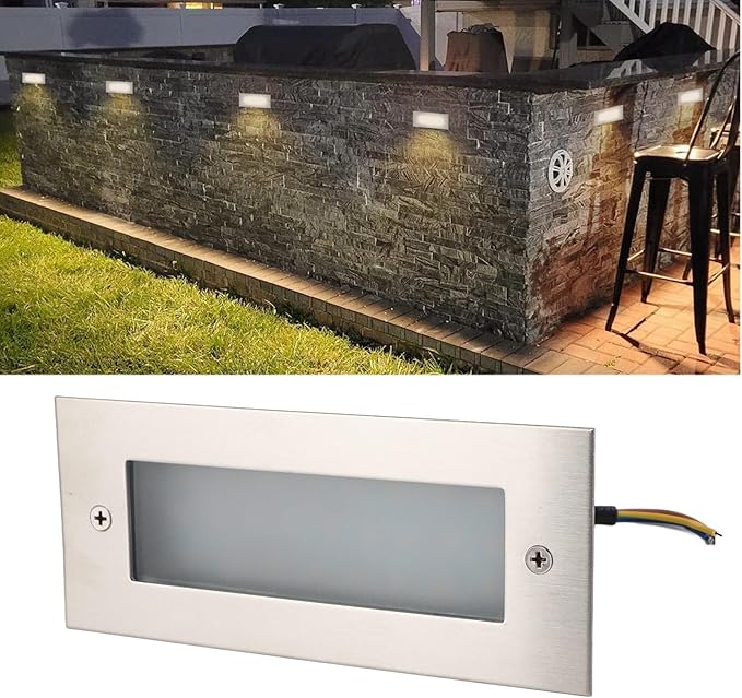 BORDSTRACT Led Stepper Light, Indoor and Outdoor Aluminum Alloy Waterproof Recessed Staircase Wall Light 85 to 265v, Lamps for Stairs, Steps, Attic