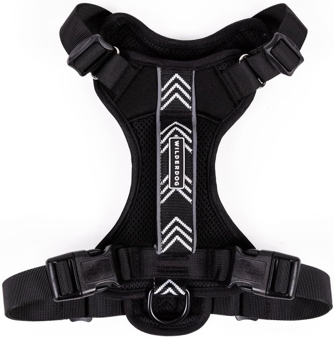 Wilderdog Lightweight Dog Harness with Reflective Straps - Small - Black