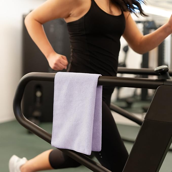 S&T INC. Microfiber Gym Towels, Yoga Towel for Home and Gym Bag, 16 Inch x 27 Inch, 3 Pack