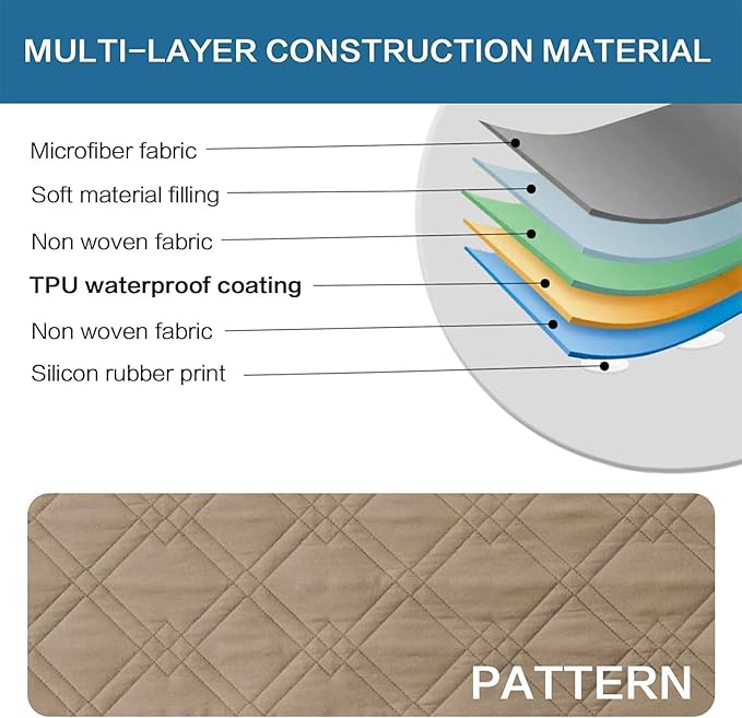 Waterproof Dog Bed Covers for Couch Protection, Water-Resistant Soft Dog Pet Blanket Anti-Slip Dog Blanket for Bed, for Furniture Bed Couch Sofa (Taupe,96x82inch)