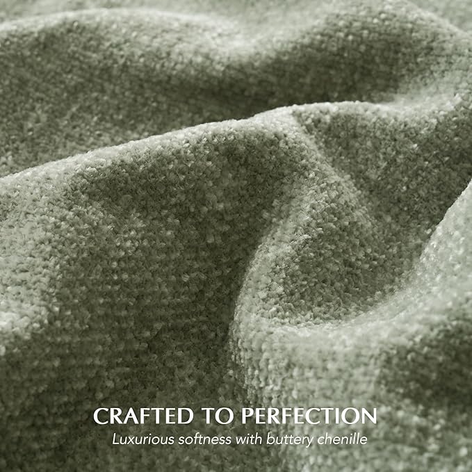 Chenille Knit Throw Blanket for Couch, 60"x80", Sage Green | Cozy Plush Fuzzy Knittd Throw with Tassels, Lightweight, Decorative, Farmhouse Decor, Ideal for Bed Sofa Gift, All Seasons