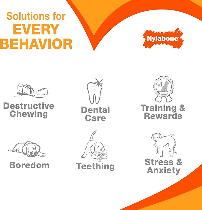 Nylabone Original Bone Flexi Chew Toy for Dogs, Dog Toys for Moderate Chewers, Value Pack, Long Lasting Bacon, Peanut Butter, & Beef Flavor, X-Small Dogs - Up to 15 lbs, 3 Pack