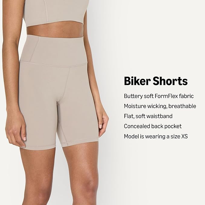 Amazon Essentials Women's Active FormFlex Buttery Soft High Waist Biker Shorts