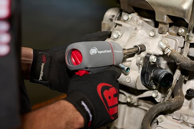 Ingersoll Rand 2115QTiMAX 3/8” Drive Air Impact Wrench, Quiet Tool, Lightweight 2.5 lb Design, Powerful Reverse Torque Output Up to 300 ft lbs, 7 Vane Motor, Max Control, Gray