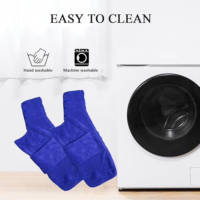 Geyecete Pineapple Grid Fast Drying Super Absorbent Dog Cat Bath Robe Towel - Blue - XXL