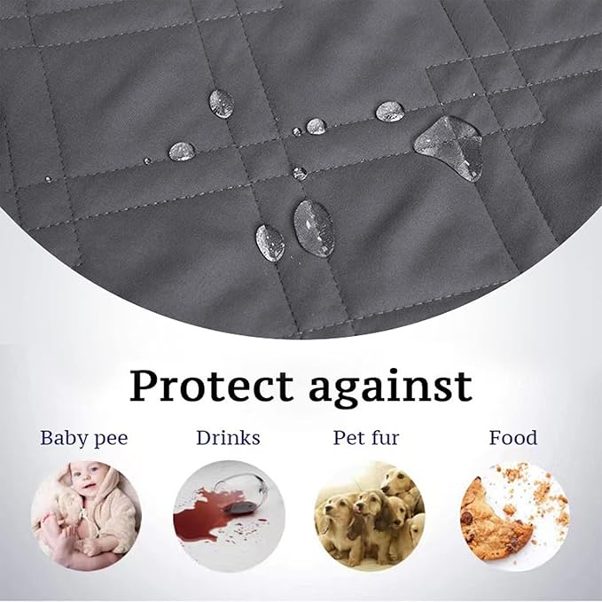 Waterproof Dog Bed Covers for Couch Protection, Water-Resistant Soft Dog Pet Blanket Anti-Slip Dog Blanket for Bed, for Furniture Bed Couch Sofa (Grey,86x82inch)