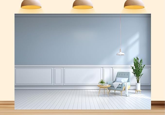 10X5ft Fabric Modern Living Room Sofa Backdrop Smart Home Control Center Interior Apartment Luxury House Background Nordic Style Party Decorations Voice Activated Scene Live Video Zoom Calls Props