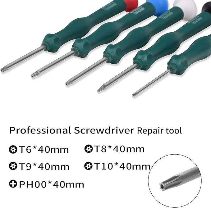 9 in 1 Torx Security Screwdriver Set, Xbox One/PS3/PS4/PS5 Controller Repair Tool Kit, Including Brush, Tweezers & Opening Pry Tools