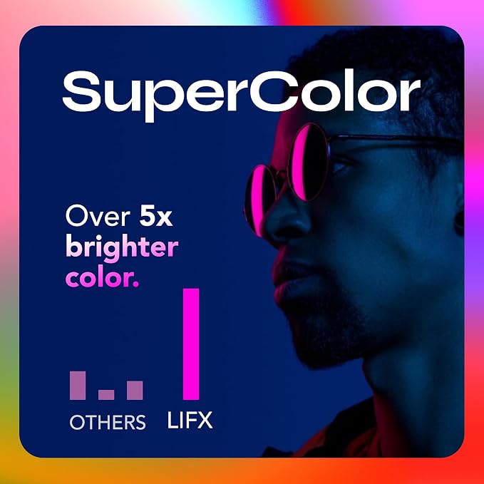 LIFX Supercolor Smart LED Square Path Light, Outdoor Wi-Fi Landscape Lighting with 6 Addressable Color Zones, RGBW Dynamic Effects, Works with Alexa, Google, HomeKit & SmartThings, LFX/LV/Path/SQR