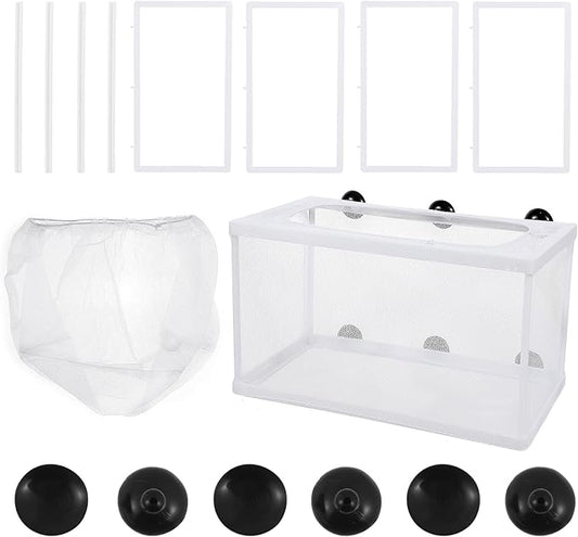 2pcs Fish Hatchery Box Aquarium Separation Net Nylon Incubator Mesh - Large Size
