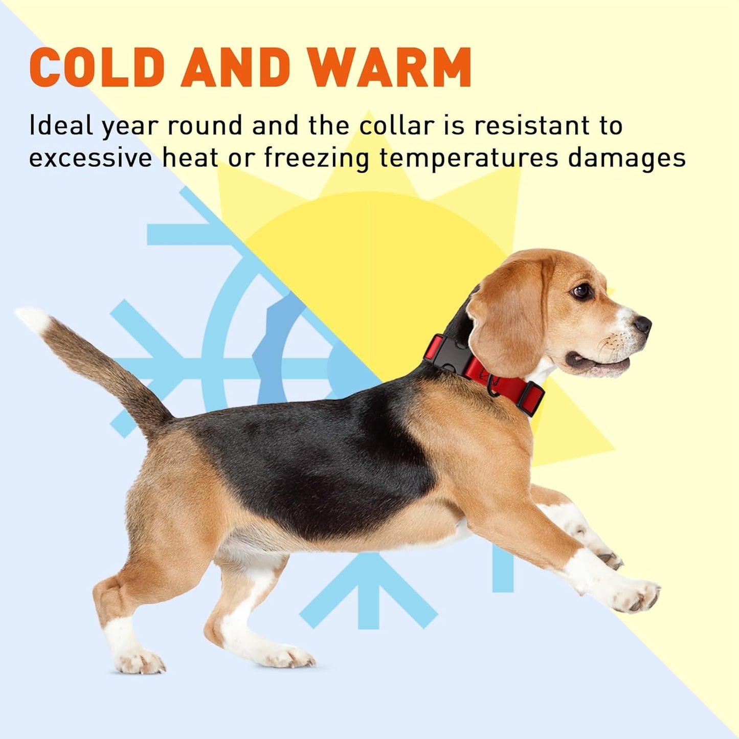 Dogline Biothane Waterproof Dog Collar with Quick Release Buckle Strong Coated Nylon Webbing with Odor- Proof for Easy Care Easy to Clean Fits Small Medium Large Dogs, Red 5/8" W 9-14" L