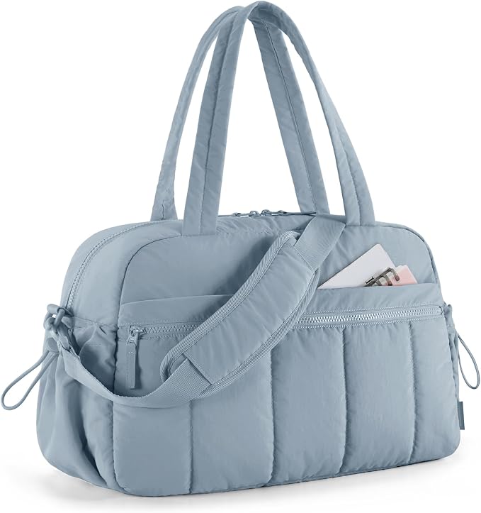 BAGSMART Duffle Bag for Travel, Gym Bag for Women, Weekender Carry on Bag | PVC Wet Pocket, Airline Approved Personal Carry-on Size, Fits Under-seat, One Bag for Gym, Travel, Hospital, Overnight