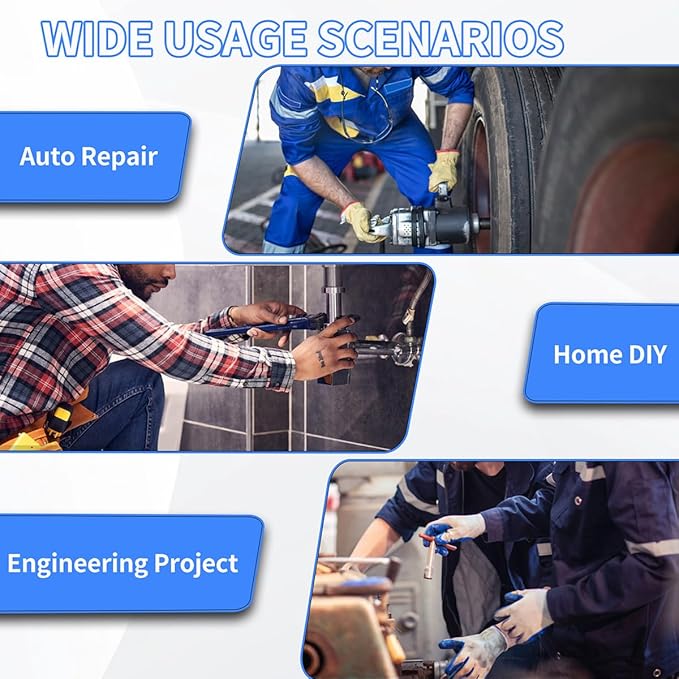 Meccion 1/2 Inch Drive Impact Socket 33mm Metric, 6 Point Cr-Mo Deep Impact Socket, 78mm Length