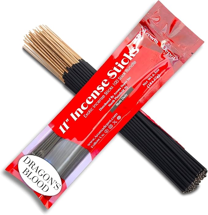 Wildberry Most Exotic 11'' Incense Sticks. Approx. 85 to 100 Sticks Per Bundle, Each Natural Stick Burns for 45 mins to 1 Hour Each. Long Lasting. Guarantee 100% Pure