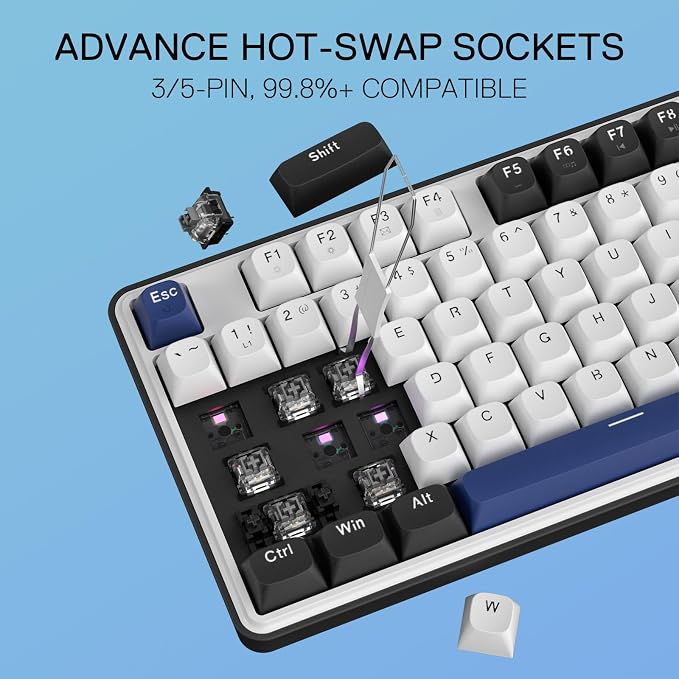 Redragon K689 108-Key Hot-Swap Wired RGB Gaming Keyboard, Extra 4 Hotkeys | Dedicated Shortcut Keys for Mute, Calc & Desktop, Cushioned Noise Dampening for Creamy Thocky Sound, Swap-Ready, PRO Software