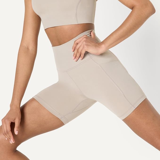 Amazon Essentials Women's Active FormFlex Buttery Soft High Waist Biker Shorts