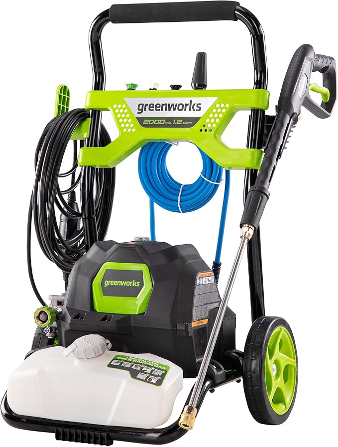 Greenworks 2000 PSI 1.2 GPM Pressure Washer (Open Frame GPW2003) GPW2003