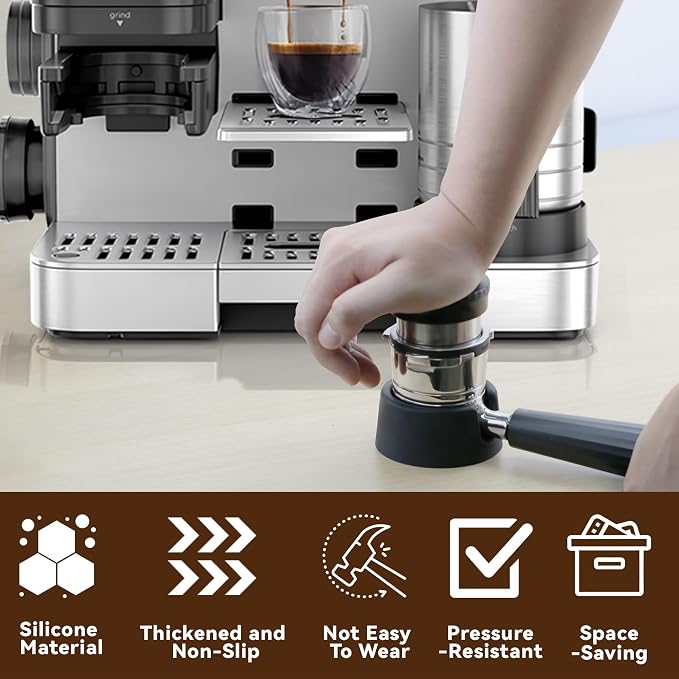 Portafilter Holder for Ninja Espresso Machine, Espresso Tamping Station | for Ninja Luxe Cafe ES601 ES701, Silicone Coffee Tamper Base, Non-Slip, Stable Tamping Support, Protect Countertop