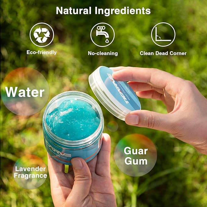 TICARVE 2Pack Cleaning Gel Car Putty Car Detail Putty Auto Detail Gel Detail for Car Interior Cleaner Kits Automotive Car Slime Keyboard Cleaner Blue (320g/11.2oz)