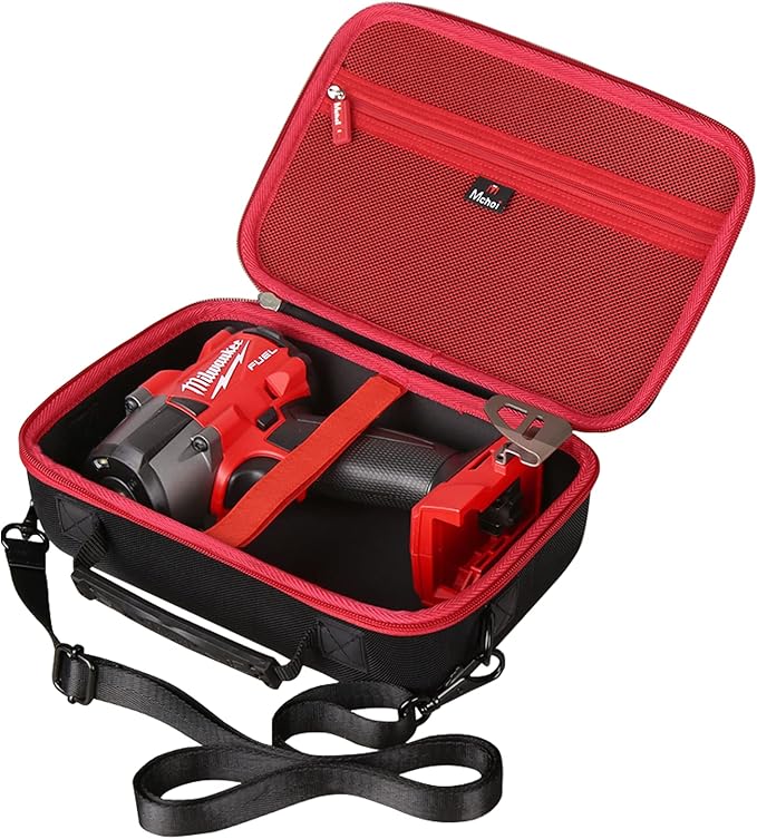 Mchoi Hard Carrying Case Fits for Milwaukee 2962-20 M18 Cordless Impact Wrench with Friction Ring, Case Only