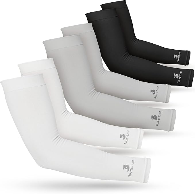 SportsTrail Cooling Arm Sleeves for Men & Women – Breathable, UV Sun Protection, Sports Arm Sleeves for Women, Men & Youth