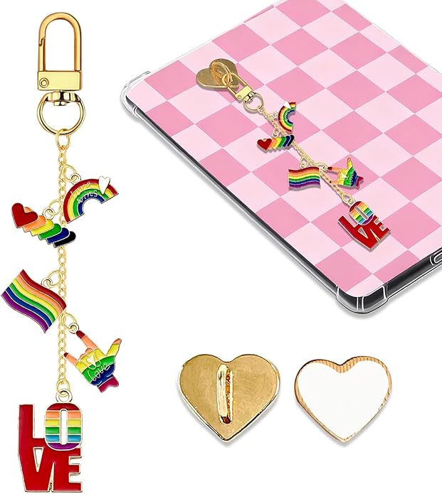 Charm Chains for Kindle,Cute E-reader Phone Charm Bracelets Accessories Compatible for Kindle E-Reader Phone iPad AirPod,Gifts for Reader Booklovers