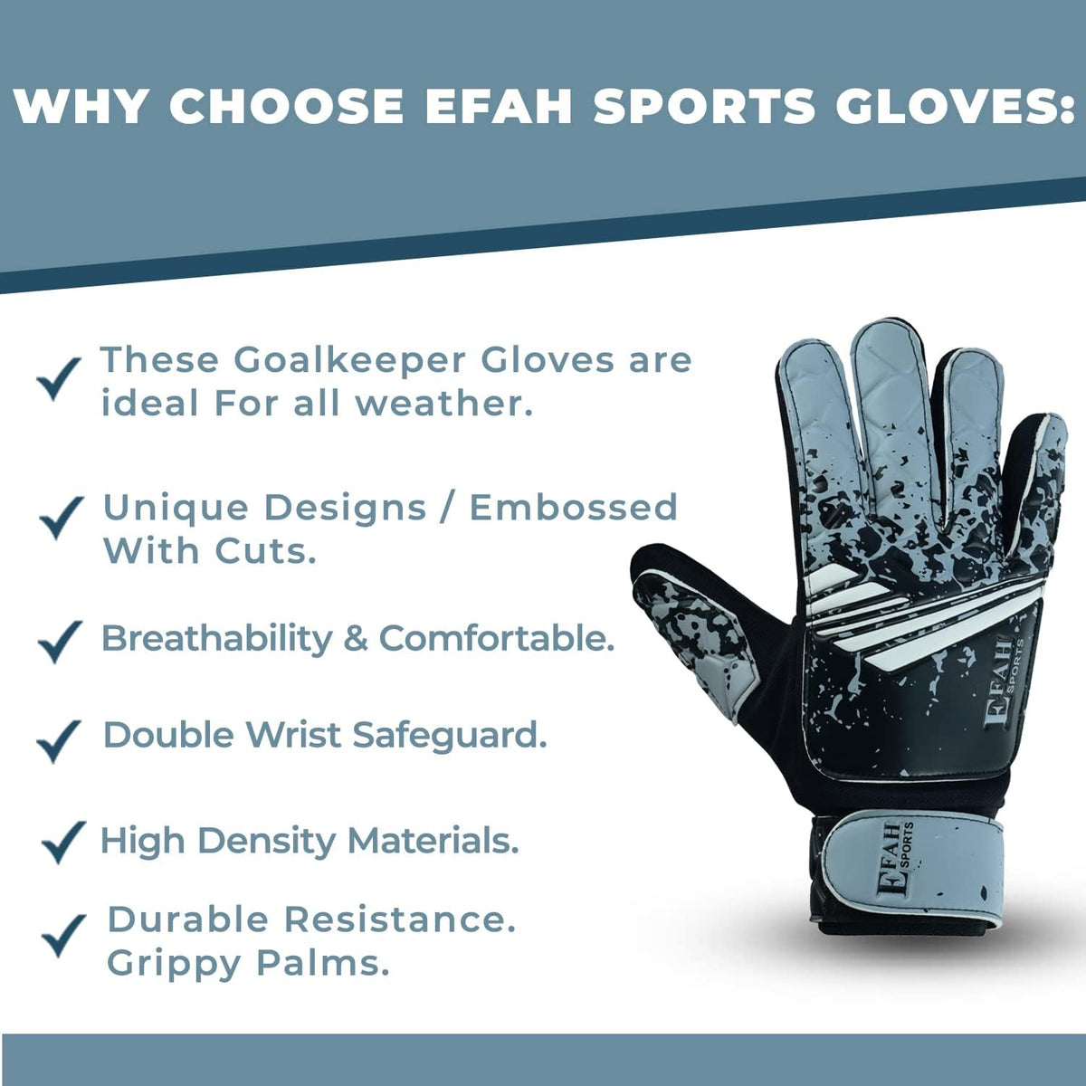 Skiennix Soccer Goalkeeper Gloves - Strong Grip for Kids & Youth | Durable Football Goalie Gear