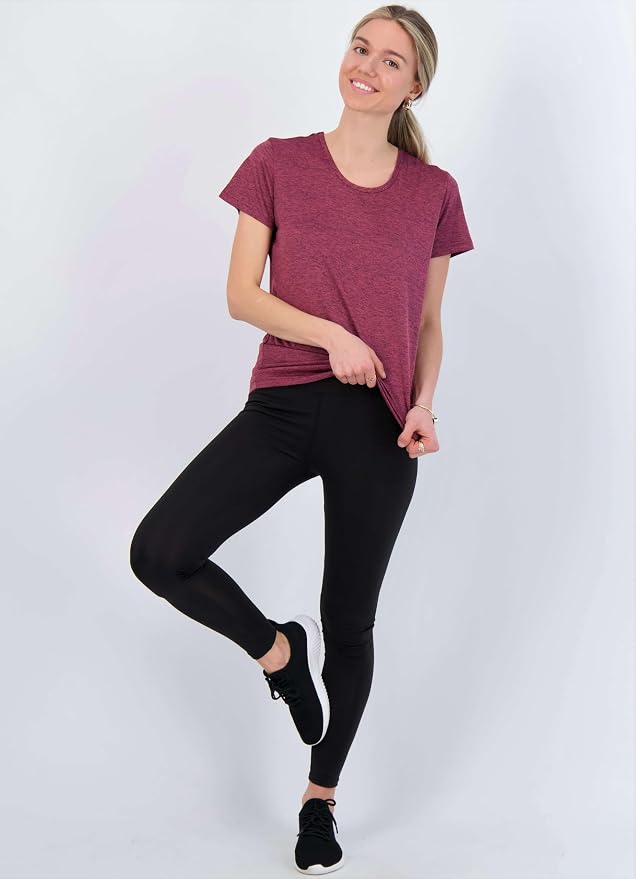 5 Pack Women's Dry Fit Short Sleeve Athletic Gym Workout Running Tops | Available in Plus Size, Exercise, Sports, Fitness, Quick Dry, Cooling, Moisture Wicking, Loose Basic Tees, Yoga, Pilates